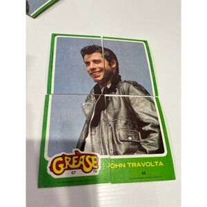 Vintage 1978 Topps Grease Series 2 John Travolta Danny Zuko 4 Card Puzzle 67-70